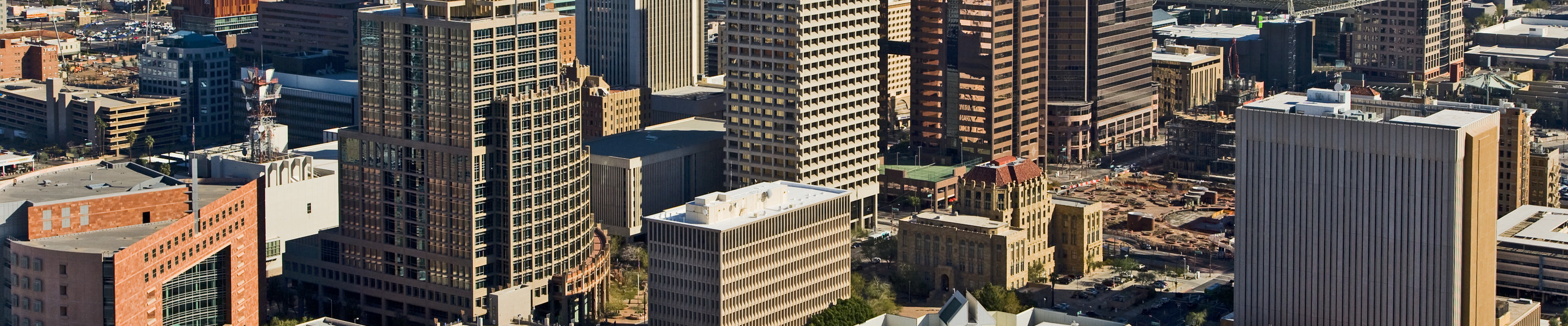 Aerial view of downtown Phoenix